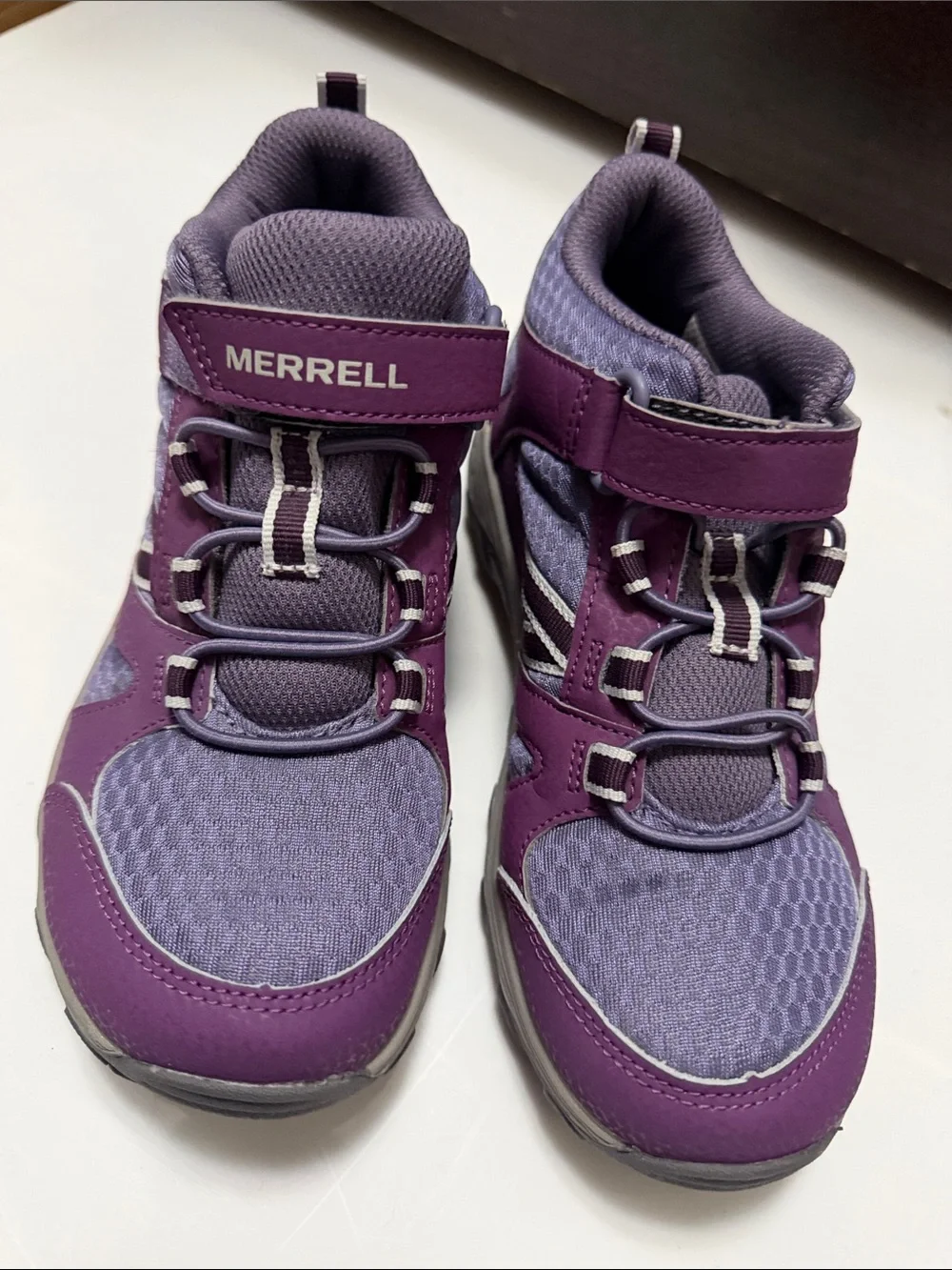 Merrell Kids Purple Lace-Style Hook-and-Loop Sneakers